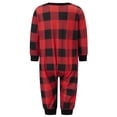 thumbnail image 4 of Pijamas navideños familiares a juego, camiseta de manga larga con estampado de árbol y pantalones a cuadros. Ropa de dormir para estar en casa., 4 of 10