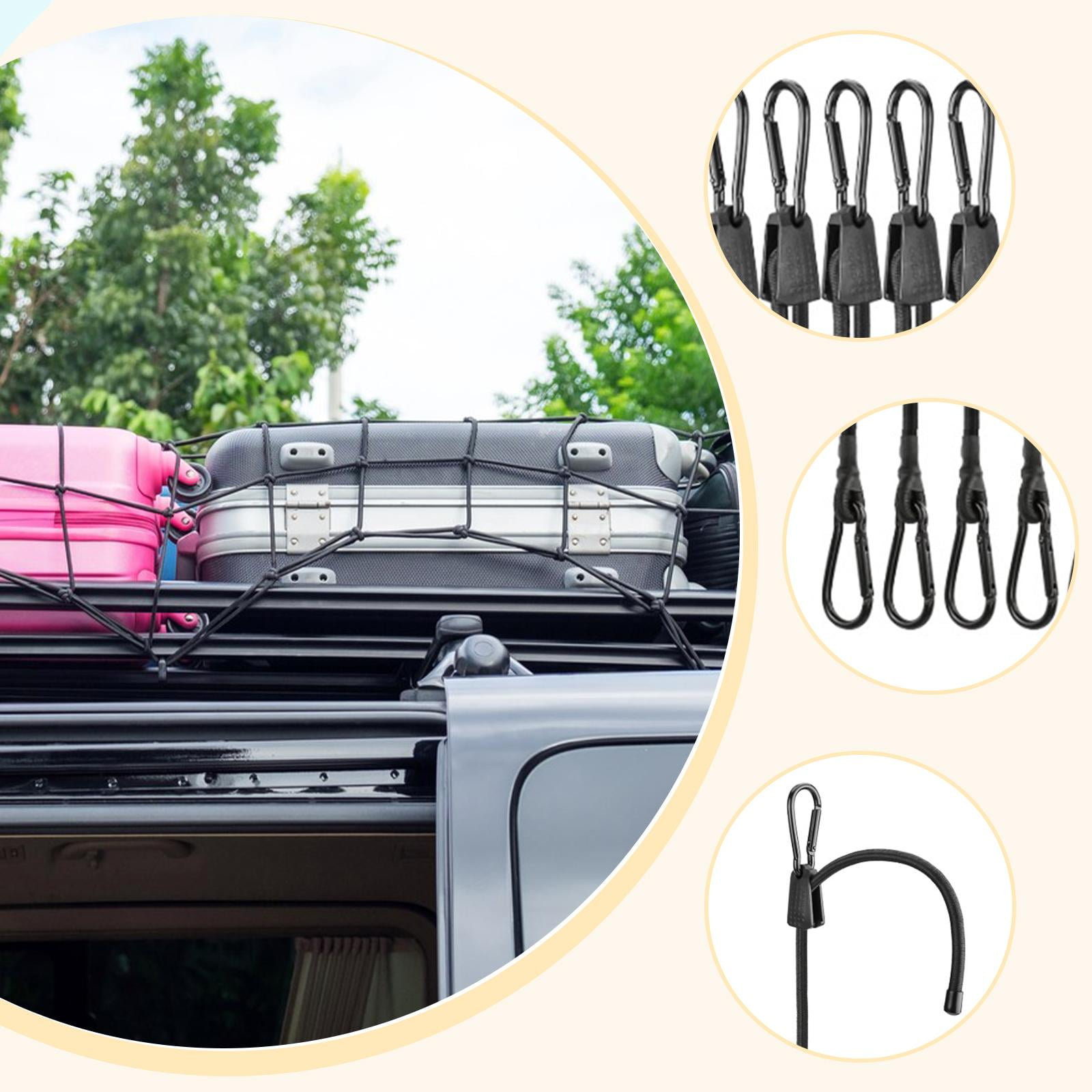 funtasica Elastic Rope Stretchable Rope Kit Bungee Jumping with Hooks Elastic Band Antigravity Adjustable Bungee Cord Hooks Heavy Duty 8PCS