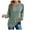 Army Green, variant on Women Crewneck Pleated Long Sleeve Shirts Fashion Loose Fit Tunic Tops (Army Green, M)