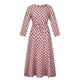 thumbnail image 4 of Vestido regular de manga larga con cuello en V y cinturón con estampado de lunares sexy para mujer a la moda Fridja  yut4328, 4 of 5