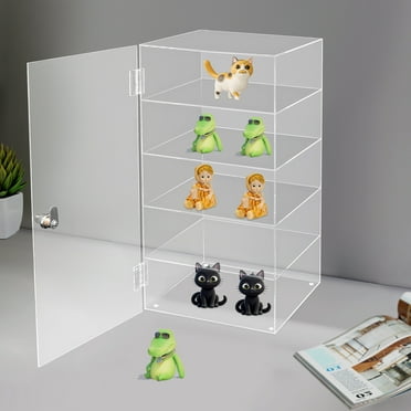 5 Tiers Acrylic Display Case, Clear Countertop Display Case, Acrylic Display Box