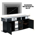 thumbnail image 3 of Kadyn TV Stand,TV Cabinet,Entertainment Center Console Table,63 Inch TV Entertainment Console Center with 2 Cabinets-Black, 3 of 8