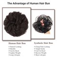 thumbnail image 4 of Chignon Humain 100 % Chignon Désordonné Pièce de Cheveux Chignon Extension Chouchou Queue de Cheval pour Femmes Chignon Beigne (Brun Foncé), 4 of 7