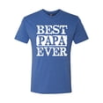 thumbnail image 2 of Wild Bobby, Best Papa Ever, Father's Day, Men Premium Tri Blend Tee, Vintage Royal, Small, 2 of 4