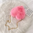 thumbnail image 2 of Bolsa bandolera con cadena para mujer con corazón de felpa de San Valentín (rosa rosa) Likrtyny Para Estrenar, 2 of 9