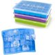 thumbnail image 1 of 3 silicone ice cube trays with removable lids, each with 24 ice cubes for use in the freezer (purple, green, light blue), 1 of 4