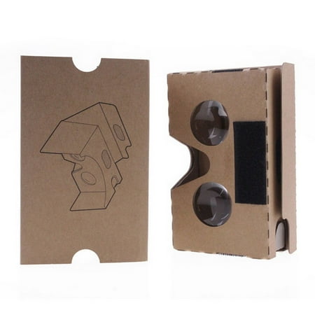 New Brown Cardboard 3D Vr Virtual Reality Glasses High Quality Toy Fun DIY