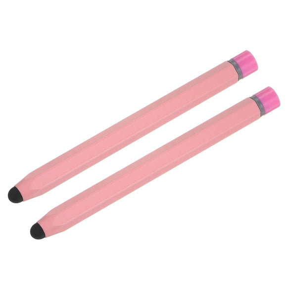 Unique Bargains 2pcs Stylus Pens for Touch Screens Hexagon Crayon Stylus Pen Universal Capacitive Stylus Pink