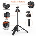 thumbnail image 4 of Tripod,Stick Stand Alloy 1/4 Inch Screw -06 Portable Stick Alloy With 1/4 Stand Alloy With Inch Screw Cold With 1/4 Inch Ballhead Max. Load Portable Stick Stand Cold Mount Rotatable Qisuo, 4 of 7