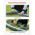 thumbnail image 4 of Faux Stone Landscape Edging 46.4 x 2.2 Inch Flexible Brick Size Garden Border with Anchoring Spikes Fade Resistant for Driveway Walkway Lawn Grey, 4 of 6