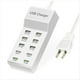 thumbnail image 1 of Estación de Carga USB de 10 Puertos Cargador USB Bloque de Cargador USB C Concentrador de Carga para Múltiples Dispositivos Regleta de Alimentación USB Enchufe de EE. UU., 1 of 5