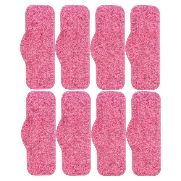 8 Almohadillas de Repuesto de Microfibra para Trapeador A Vapor, Lavables y Reutilizables.