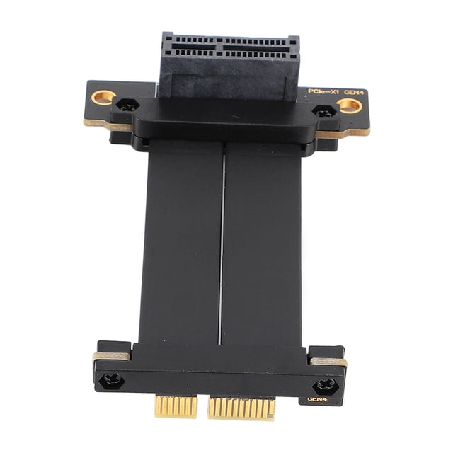PCIe Câble Rehausseur 4.0 X1, Câble d'Extension GPU à Angle Droit de 90 Degrés pour Carte Son, Câble Rehausseur GPU Fonction Complète Supporte Cartes PCIe