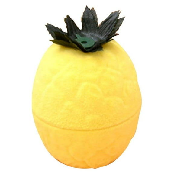 Soimiss Jewelry Box for Teenagers Pineapple Shape Yellow 1Pack