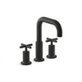 thumbnail image 3 of kohler k-t14428-3-bgd purist deck-mount high-flow bath faucet trim with cross handles, valve not included, vibrant moderne brushed gold, 3 of 7