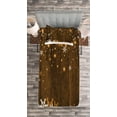 thumbnail image 3 of Ambesonne Christmas Quilted Bedspread Set 2 Pcs, Wood and Snowflakes, Twin Size, Brown White, 3 of 3