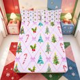 thumbnail image 5 of Manfei Cartoon Animals Bed Sheets,Christmas Winter Festive Full Size Sheets,4-Piece,1 Flat Sheet,1 Fitted Sheet and 2 Pillowcases, 5 of 6