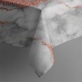 thumbnail image 5 of White Gray Rose Gold Marble Pattern Square Tablecloth,Waterproof Square Table Cover,Wipeable Spillproof Washable Table Cover for Home Kitchen Party Decor 60"x60"(152x152cm), 5 of 6