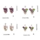 thumbnail image 3 of Halloween Skull Earrings with Zirconia and Glitter Flower Accent Fashion Trendy Studs Adornment for Costume Parties, 3 of 5
