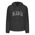 thumbnail image 5 of CFLVAEK Fuzzy Fleece Hoodies for Women Plus Size Mama Letter Graphic Hoodie Oversized Long Sleeve Hooded Pullovers Fall Winter Thermal Sweatshirts Black XXXL, 5 of 5