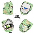 thumbnail image 5 of JIALIOU Mini Backpack Purse for Women Quilted Casual Daypack Small Travel Shoulder Bag, Adorable Green Pumpkin Cat, 5 of 7