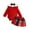 N364-Red, variant on NAFUU Toddler Girl Christmas Outfit Girls Long Sleeve Ruffles Ribbed Romper Bodysuit Plaid Bowknot Skirts Headband 3Pcs Valentines Outfits 9-12 Months