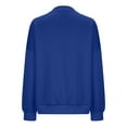 thumbnail image 5 of Women Long Sleeve Pullover Jumper Sweatshirt Cotton Casual Solid Crew Neck Pockets Workout Tunic Tops Loose Fit (Medium, Blue), 5 of 6