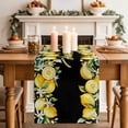 thumbnail image 2 of Table Runner - 90 Inch Long, Yellow Lemons Kitchen Dining Table Runner Dresser Scarves, Summer Fruits Leaves Botanical Black Farmhouse Decor for Coffee Tables Wedding Party Banquet, 2 of 8