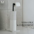 thumbnail image 6 of Marmolux Acc Matte Black Toilet Paper Holder Free Standing W/ White Marble Base Storage for Bathroom, 6 of 10