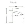 thumbnail image 2 of Whitehaus Collection WH2010001-C JEM Collection Single-Hole & Single-Lever Lavatory Faucet with Pop-Up Waste - Polished Chrome, 2 of 2