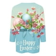 thumbnail image 5 of APEXFWDT Happy Easter Tshirt Woman Plus Size 3/4 Sleeve Rabbit Graphic Printed Tee Shirts Cute Easter Casual Crewneck Gift Tops, 5 of 5
