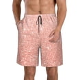 thumbnail image 2 of Uemuo Rose Gold Glitter Pattern Men's Swim Trunks Hawaiian Beach Bathing Suit Swimsuits Beach Quick-Dry Shorts with Pockets-X-Large, 2 of 9