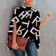 thumbnail image 3 of Mujeres Casual Tres Cuartos Batwing Manga Cuello Redondo Polluer Blusa Tops Fridja  hjk311, 3 of 8