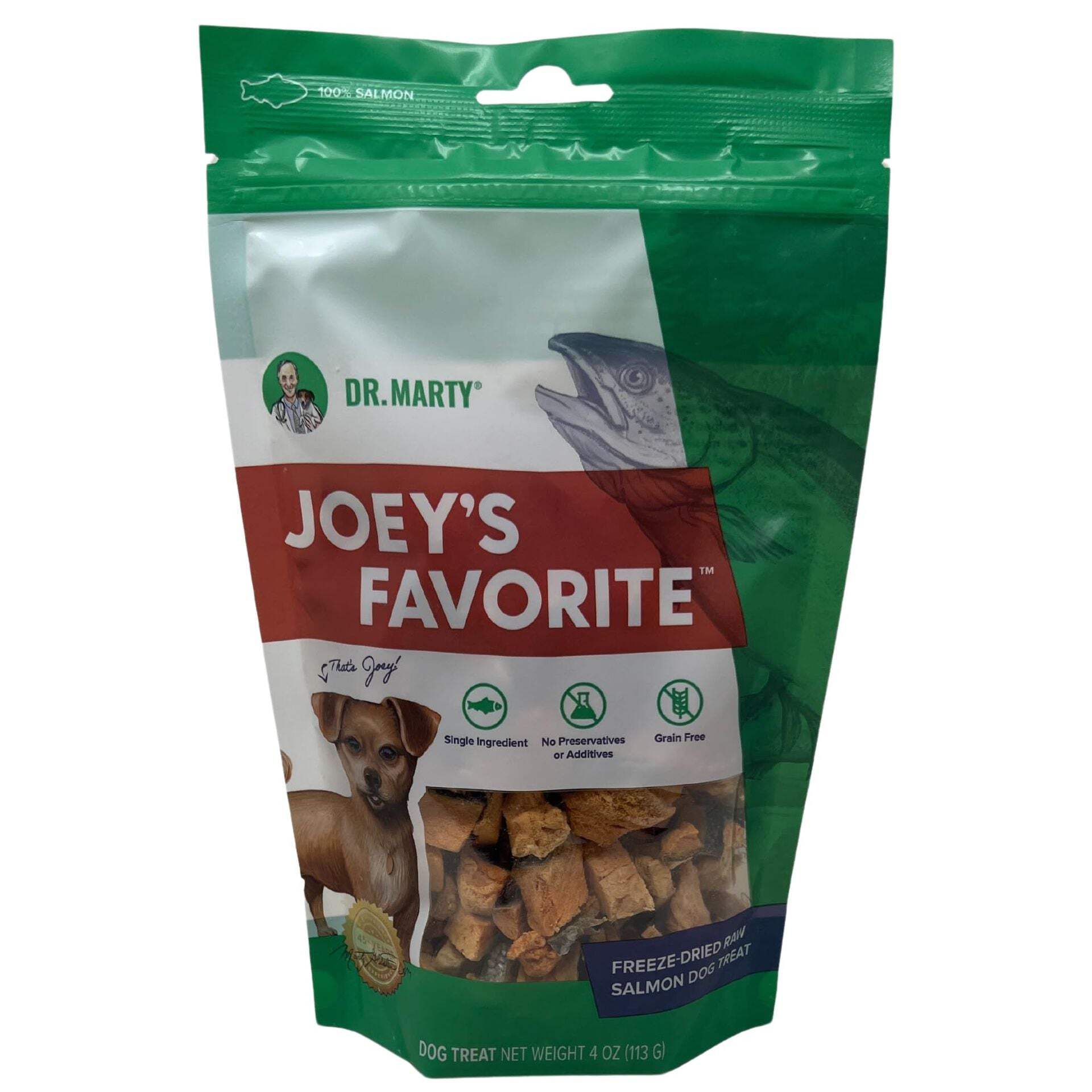 Dr. Marty Joey'S Favorite Salmon Freeze-Dried Raw Dog Treats (Size: 4-Oz)