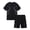a10-Black, variant on Kids Boys 2-piece Short Sleeve Graphic T-Shirt Tee and Shorts Set for Summer Active Boys Lightweight & Breathable Sports Clothes Size 12-13 Years,Grey