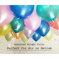 thumbnail image 4 of Juego de globos de arco iris de 12 pulgadas, 30 piezas surtidas de 9 colores brillantes, globo de látex perlado fuerte, para helio o aire oso de fresa  Hogar, 4 of 5