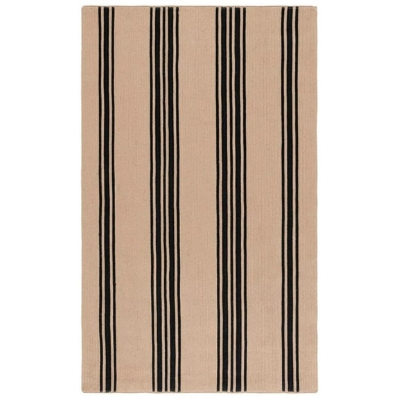 Hawthorne Collections 8'-0" x 10'-0" Jute Hand Woven Rug in Natural / Black