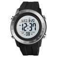 thumbnail image 1 of Mirar Reloj deportivo digital para hombre Modo de hora dual Fecha Semana Reloj despertador Retroiluminación 5ATM Impermeable Relojes de moda para hombre Pulsera para la vida diaria Regalos 1 1, 1 of 5