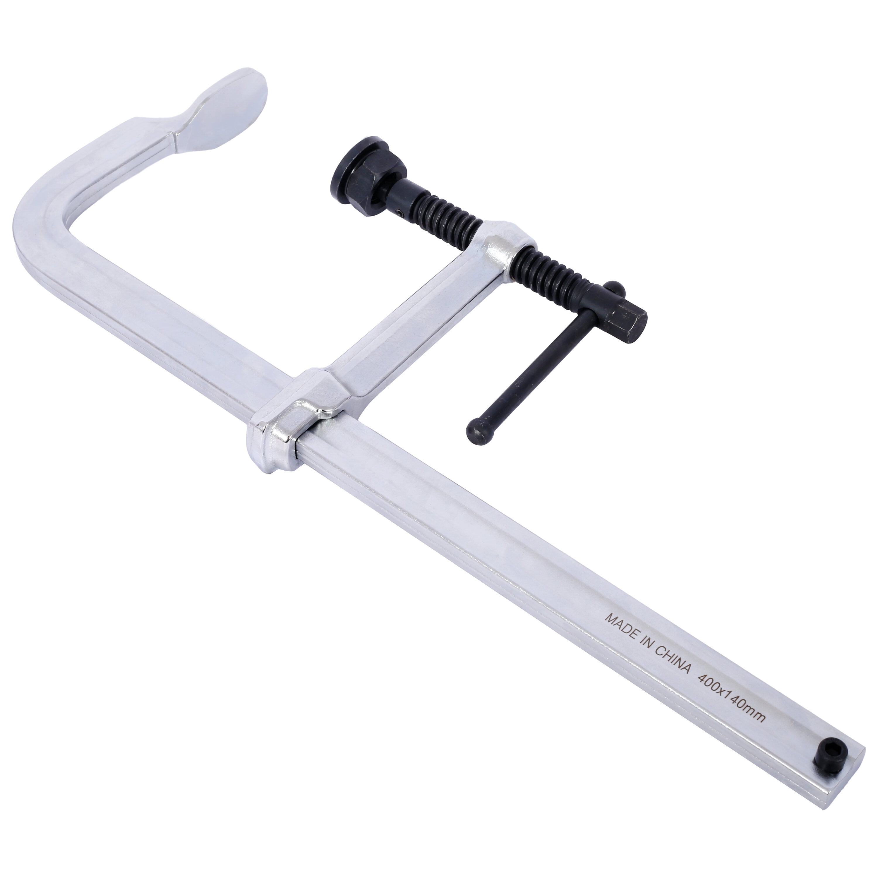 , Heavy-Duty F-Clamp,Removable Swivel Pad, Deep Throat F Clamp 5-1/2", Heavy Duty Bar Clamp for Welding,16"x5 1/2", Silver ,Steel ,