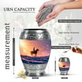 thumbnail image 2 of KARYLIZ Horse Polo Urns&nbsp;For Human Ashes Adult Man, Cremation Urns for Ashes for Adult Female & Male - Sunset Ride Funeral Decorative, Burial Urns - Memorial Urn for Women & Men Large 10Inch, 2 of 7