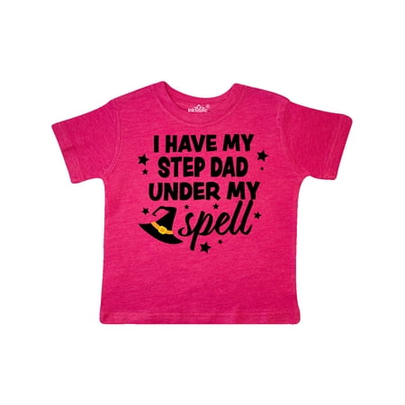 

Inktastic I Have My Step Dad Under My Spell with Cute Witch Hat Gift Toddler Boy or Toddler Girl T-Shirt