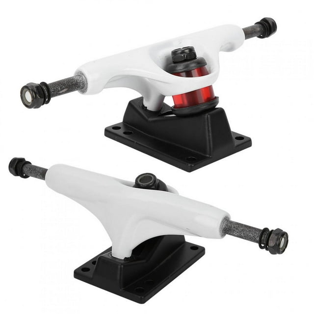 Ymiko Support de Planche à Roulettes, Support de Planche à Roulettes en Alliage d'Aluminium 2 Pcs 4-8 Pouces Pont Professionnel en Alliage d'Aluminium Blanc