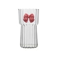 thumbnail image 1 of TIELUTT Ripple Glass Cup with Bow Stripe Glass Cup Glass Cup Retro Coffee Mug Set with Acrylic Drinking Glasses Set Extra Large Drinking Cup Coffee Mug Set with Plates for Women Coffee Mug, 1 of 6