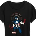 thumbnail image 3 of Marvel Captain America - Shield Pose - Women's Short Sleeve Graphic T-Shirt, 3 of 5