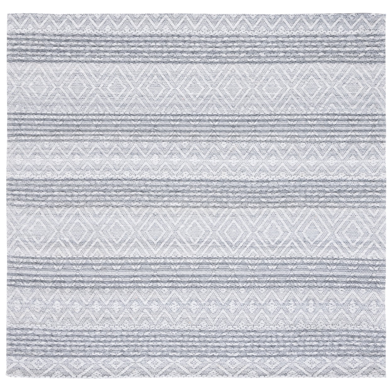 SAFAVIEH Marbella Fisher Striped Area Rug, Ivory/Grey, 4' x 6'