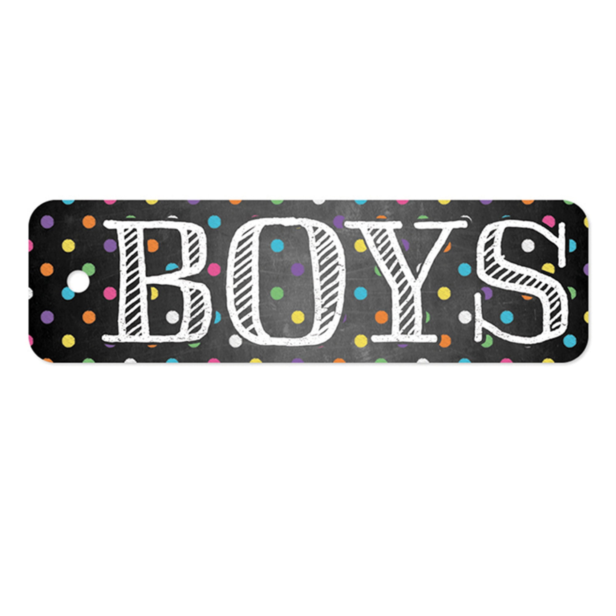 Plastic Hall Pass, Chalkboard Dots Boys Pass