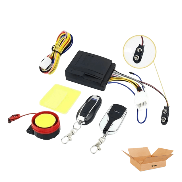 Alarma Antirrobo P/moto Encendido A Distancia Control Remoto Negro