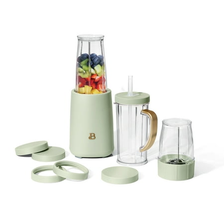 

Beautiful Personal Blender 12 Piece Set Sage Green by Drew Barrymore