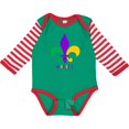 thumbnail image 3 of Inktastic Mardi Gras Fleur De Lis Girls Long Sleeve Baby Bodysuit, 3 of 5