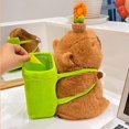 thumbnail image 1 of Caja de pañuelos de coche de felpa Capybara, soporte para pañuelos, cubo de basura, juguete de peluche suave, soporte de papel Universal, caja de BLESIY Bote de basura para auto, 1 of 8